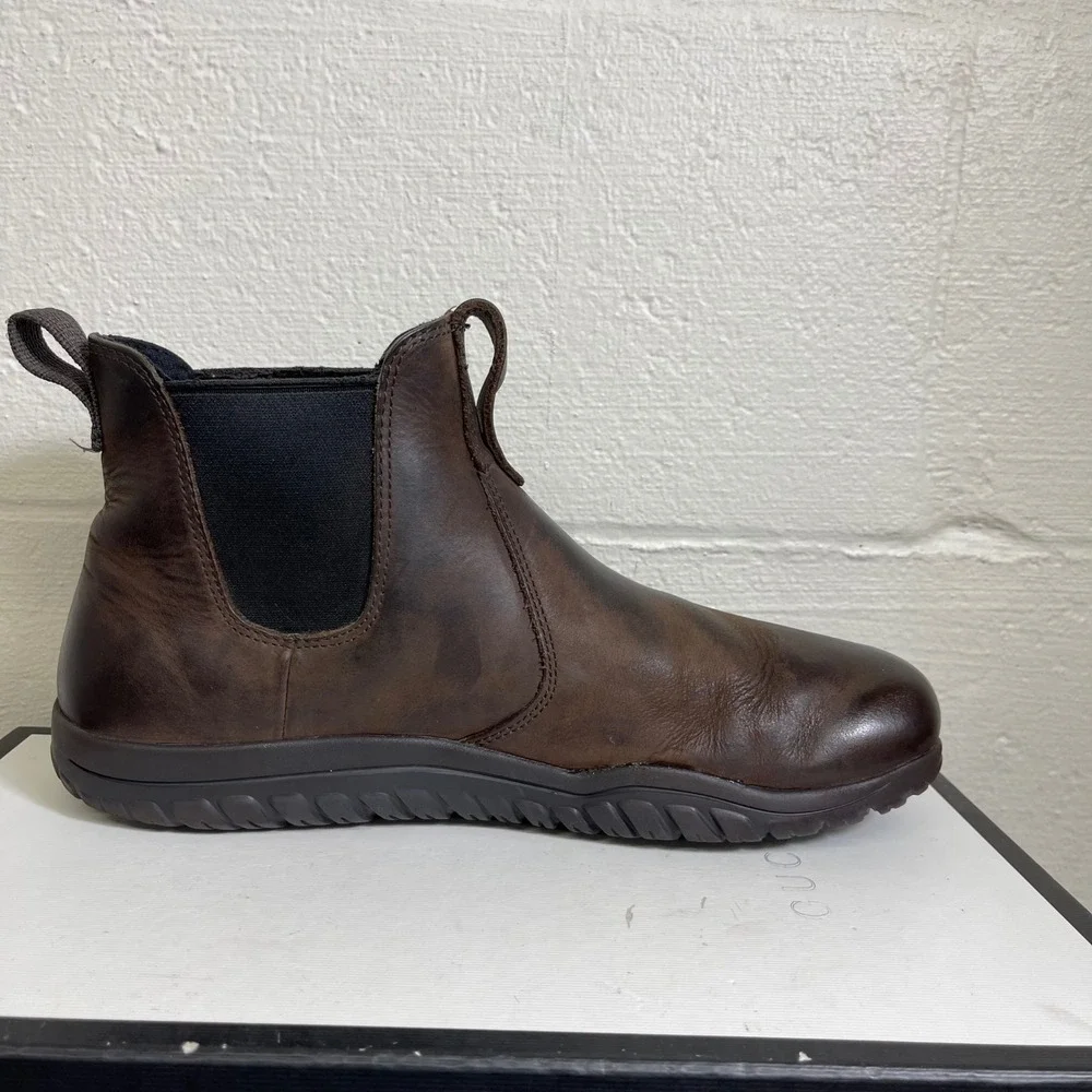 Lems Chelsea Boot WP Espresso Brown Leather Waterproof Pull On Men's 11 US